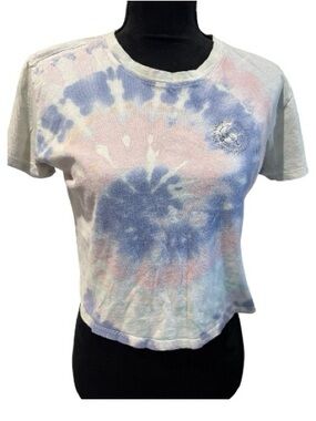 Hollister small pastel tie-dye boxy tee